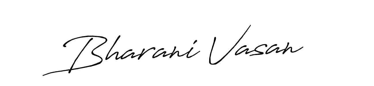 How to make Bharani Vasan signature? Antro_Vectra_Bolder is a professional autograph style. Create handwritten signature for Bharani Vasan name. Bharani Vasan signature style 7 images and pictures png