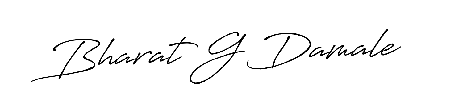 Antro_Vectra_Bolder is a professional signature style that is perfect for those who want to add a touch of class to their signature. It is also a great choice for those who want to make their signature more unique. Get Bharat G Damale name to fancy signature for free. Bharat G Damale signature style 7 images and pictures png