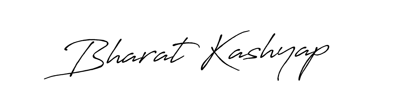 Make a beautiful signature design for name Bharat Kashyap. With this signature (Antro_Vectra_Bolder) style, you can create a handwritten signature for free. Bharat Kashyap signature style 7 images and pictures png