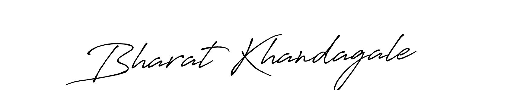 How to make Bharat Khandagale name signature. Use Antro_Vectra_Bolder style for creating short signs online. This is the latest handwritten sign. Bharat Khandagale signature style 7 images and pictures png