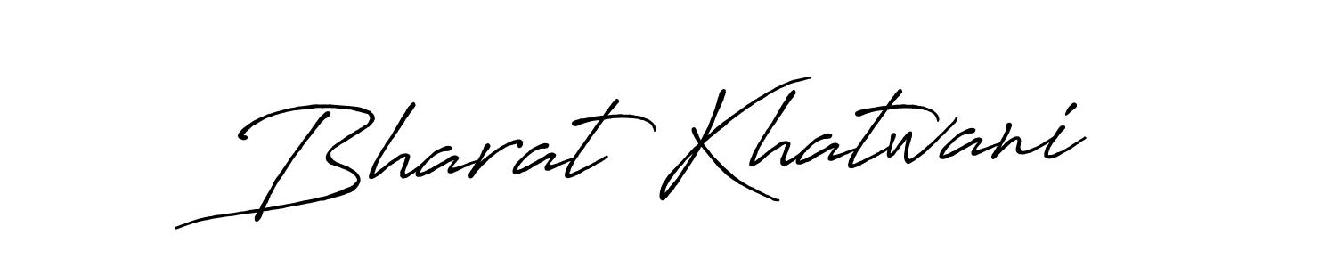How to make Bharat Khatwani name signature. Use Antro_Vectra_Bolder style for creating short signs online. This is the latest handwritten sign. Bharat Khatwani signature style 7 images and pictures png