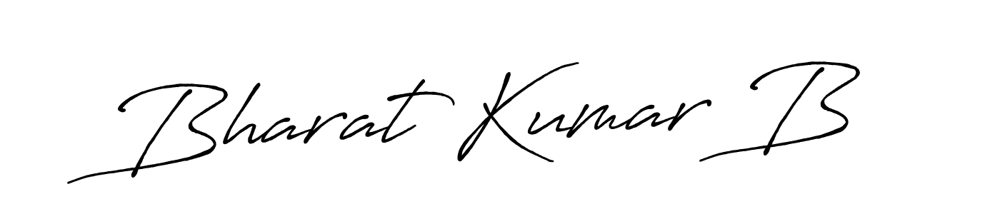 Create a beautiful signature design for name Bharat Kumar B. With this signature (Antro_Vectra_Bolder) fonts, you can make a handwritten signature for free. Bharat Kumar B signature style 7 images and pictures png