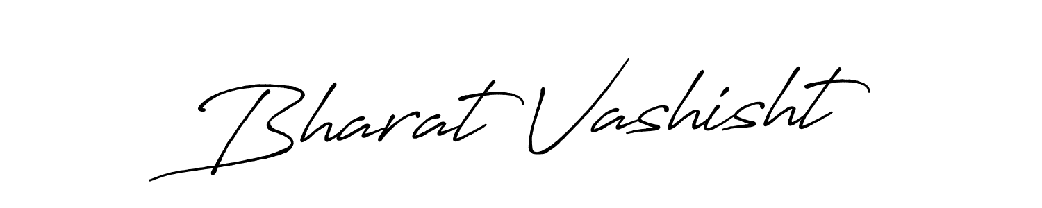 Bharat Vashisht stylish signature style. Best Handwritten Sign (Antro_Vectra_Bolder) for my name. Handwritten Signature Collection Ideas for my name Bharat Vashisht. Bharat Vashisht signature style 7 images and pictures png