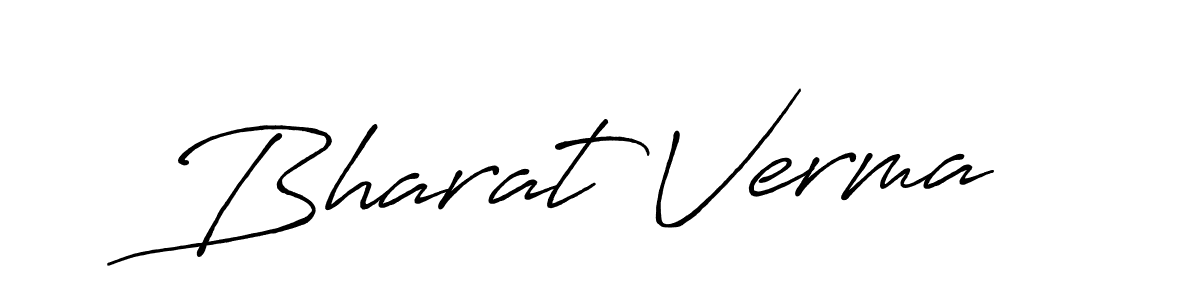 How to make Bharat Verma name signature. Use Antro_Vectra_Bolder style for creating short signs online. This is the latest handwritten sign. Bharat Verma signature style 7 images and pictures png