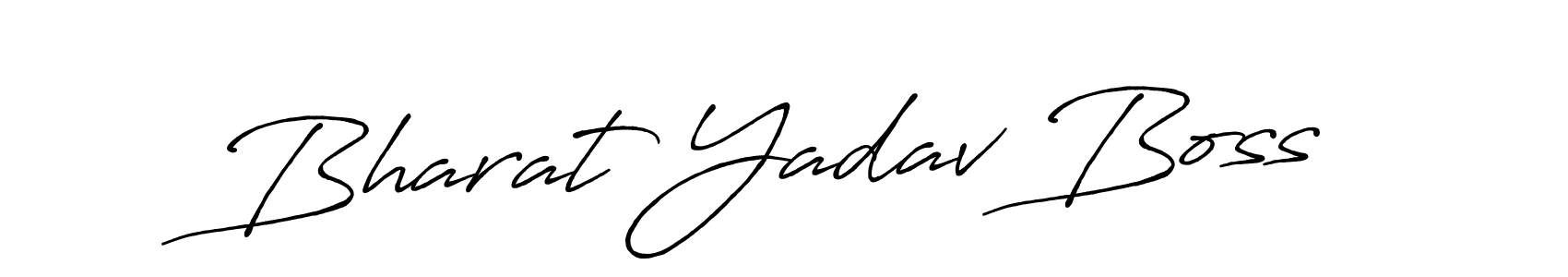 Make a beautiful signature design for name Bharat Yadav Boss. With this signature (Antro_Vectra_Bolder) style, you can create a handwritten signature for free. Bharat Yadav Boss signature style 7 images and pictures png