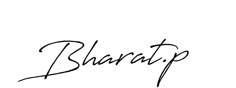 Create a beautiful signature design for name Bharat.p. With this signature (Antro_Vectra_Bolder) fonts, you can make a handwritten signature for free. Bharat.p signature style 7 images and pictures png