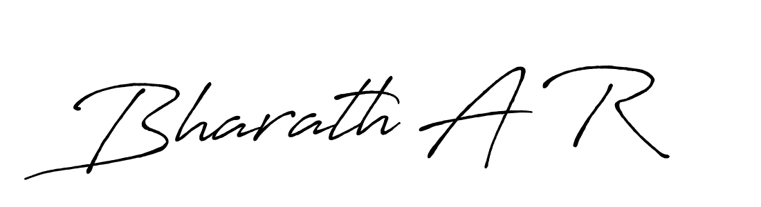 Create a beautiful signature design for name Bharath A R. With this signature (Antro_Vectra_Bolder) fonts, you can make a handwritten signature for free. Bharath A R signature style 7 images and pictures png