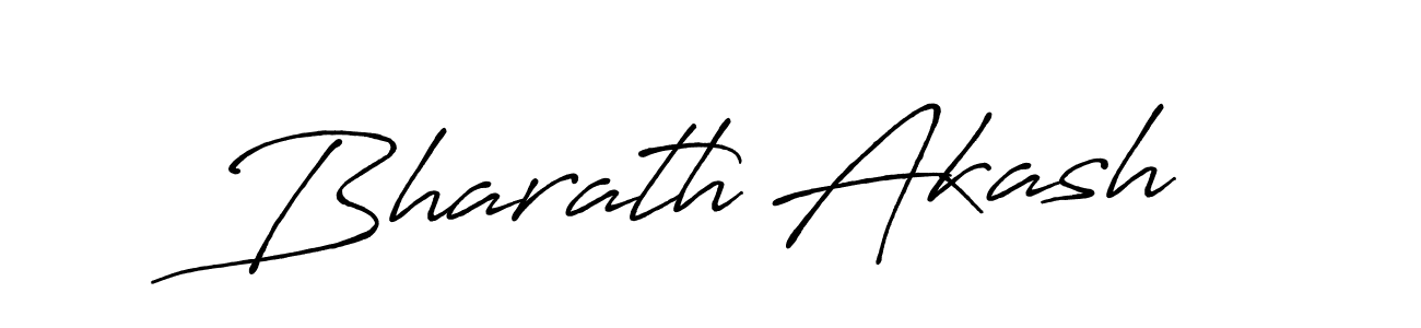 Bharath Akash stylish signature style. Best Handwritten Sign (Antro_Vectra_Bolder) for my name. Handwritten Signature Collection Ideas for my name Bharath Akash. Bharath Akash signature style 7 images and pictures png