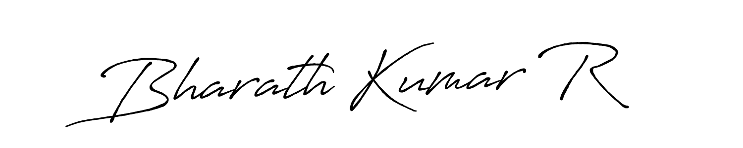 How to make Bharath Kumar R name signature. Use Antro_Vectra_Bolder style for creating short signs online. This is the latest handwritten sign. Bharath Kumar R signature style 7 images and pictures png