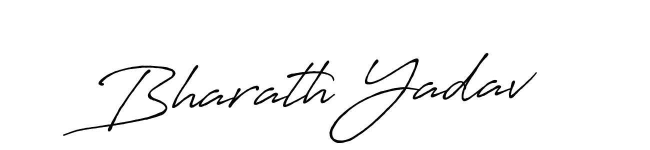 Antro_Vectra_Bolder is a professional signature style that is perfect for those who want to add a touch of class to their signature. It is also a great choice for those who want to make their signature more unique. Get Bharath Yadav name to fancy signature for free. Bharath Yadav signature style 7 images and pictures png