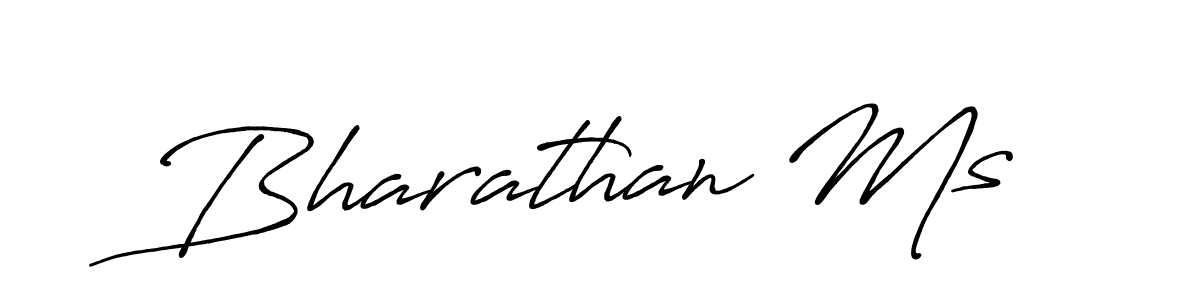 How to make Bharathan Ms name signature. Use Antro_Vectra_Bolder style for creating short signs online. This is the latest handwritten sign. Bharathan Ms signature style 7 images and pictures png