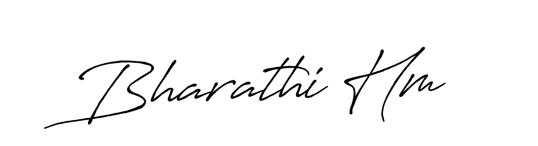 How to make Bharathi Hm signature? Antro_Vectra_Bolder is a professional autograph style. Create handwritten signature for Bharathi Hm name. Bharathi Hm signature style 7 images and pictures png