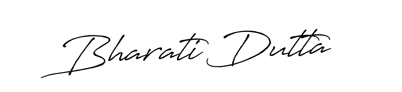 How to make Bharati Dutta signature? Antro_Vectra_Bolder is a professional autograph style. Create handwritten signature for Bharati Dutta name. Bharati Dutta signature style 7 images and pictures png