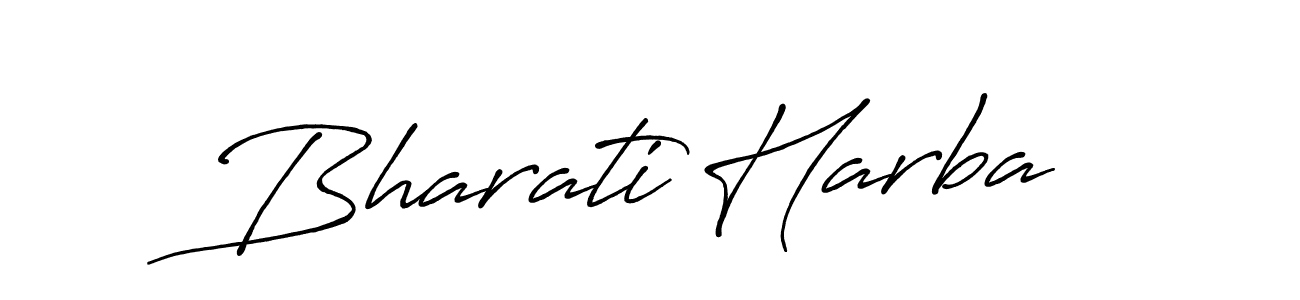 You can use this online signature creator to create a handwritten signature for the name Bharati Harba. This is the best online autograph maker. Bharati Harba signature style 7 images and pictures png