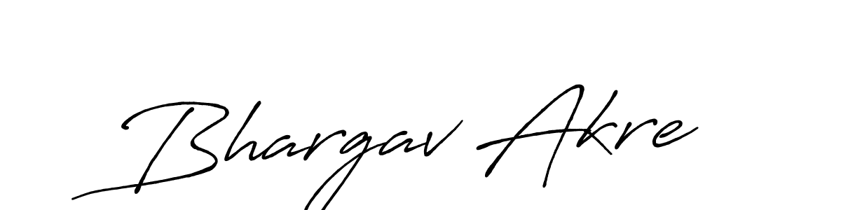 How to make Bhargav Akre signature? Antro_Vectra_Bolder is a professional autograph style. Create handwritten signature for Bhargav Akre name. Bhargav Akre signature style 7 images and pictures png