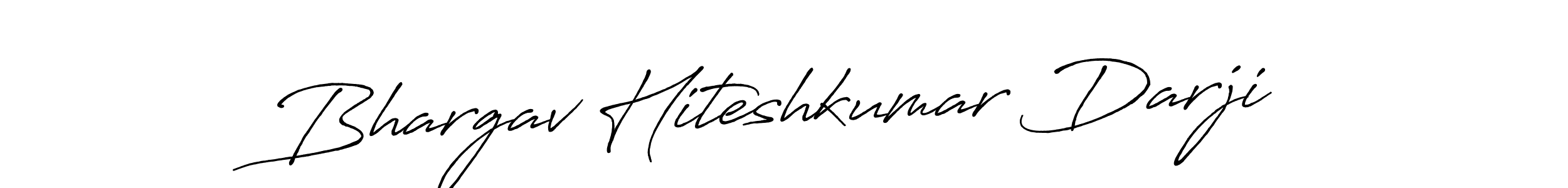 Create a beautiful signature design for name Bhargav Hiteshkumar Darji. With this signature (Antro_Vectra_Bolder) fonts, you can make a handwritten signature for free. Bhargav Hiteshkumar Darji signature style 7 images and pictures png