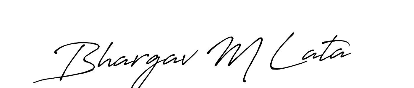 Make a beautiful signature design for name Bhargav M Lata. With this signature (Antro_Vectra_Bolder) style, you can create a handwritten signature for free. Bhargav M Lata signature style 7 images and pictures png