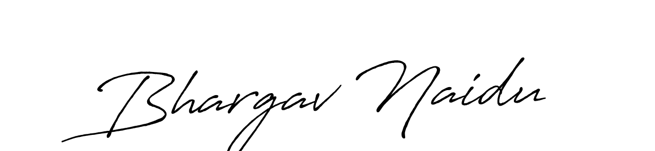 Design your own signature with our free online signature maker. With this signature software, you can create a handwritten (Antro_Vectra_Bolder) signature for name Bhargav Naidu. Bhargav Naidu signature style 7 images and pictures png