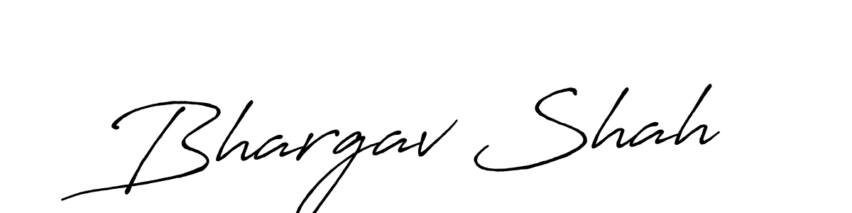 Make a beautiful signature design for name Bhargav Shah. With this signature (Antro_Vectra_Bolder) style, you can create a handwritten signature for free. Bhargav Shah signature style 7 images and pictures png