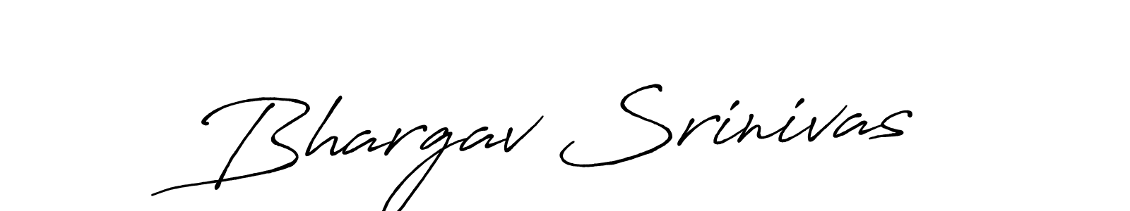 Create a beautiful signature design for name Bhargav Srinivas. With this signature (Antro_Vectra_Bolder) fonts, you can make a handwritten signature for free. Bhargav Srinivas signature style 7 images and pictures png