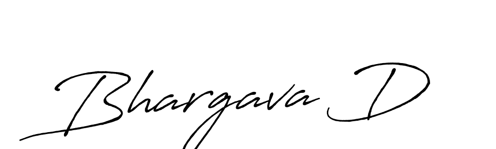 Create a beautiful signature design for name Bhargava D. With this signature (Antro_Vectra_Bolder) fonts, you can make a handwritten signature for free. Bhargava D signature style 7 images and pictures png