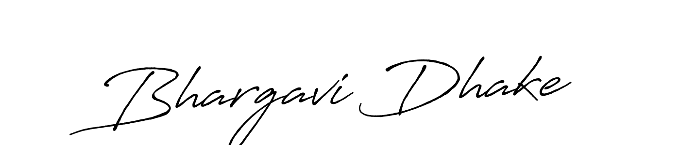 Antro_Vectra_Bolder is a professional signature style that is perfect for those who want to add a touch of class to their signature. It is also a great choice for those who want to make their signature more unique. Get Bhargavi Dhake name to fancy signature for free. Bhargavi Dhake signature style 7 images and pictures png