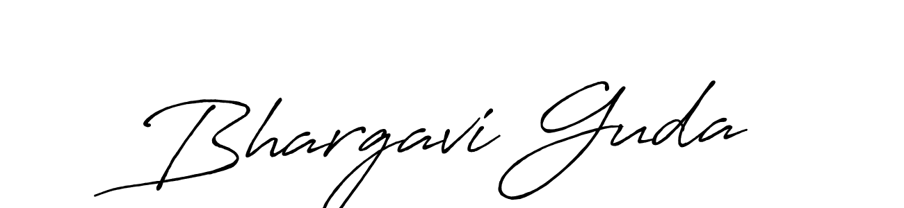 Make a beautiful signature design for name Bhargavi Guda. With this signature (Antro_Vectra_Bolder) style, you can create a handwritten signature for free. Bhargavi Guda signature style 7 images and pictures png