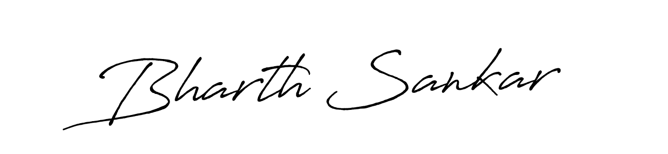 Create a beautiful signature design for name Bharth Sankar. With this signature (Antro_Vectra_Bolder) fonts, you can make a handwritten signature for free. Bharth Sankar signature style 7 images and pictures png