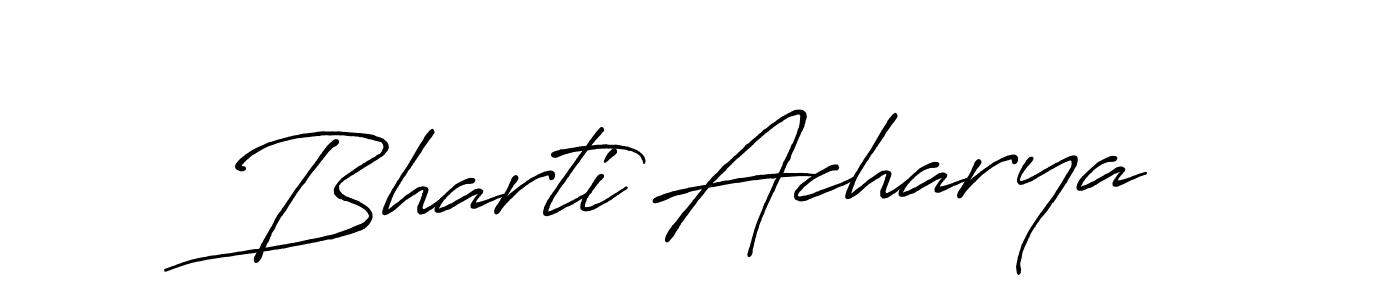 Antro_Vectra_Bolder is a professional signature style that is perfect for those who want to add a touch of class to their signature. It is also a great choice for those who want to make their signature more unique. Get Bharti Acharya name to fancy signature for free. Bharti Acharya signature style 7 images and pictures png