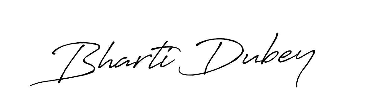 You should practise on your own different ways (Antro_Vectra_Bolder) to write your name (Bharti Dubey) in signature. don't let someone else do it for you. Bharti Dubey signature style 7 images and pictures png