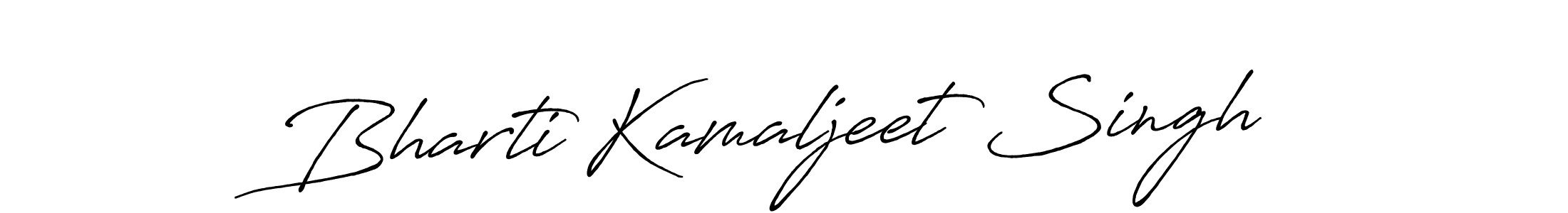 Design your own signature with our free online signature maker. With this signature software, you can create a handwritten (Antro_Vectra_Bolder) signature for name Bharti Kamaljeet Singh. Bharti Kamaljeet Singh signature style 7 images and pictures png