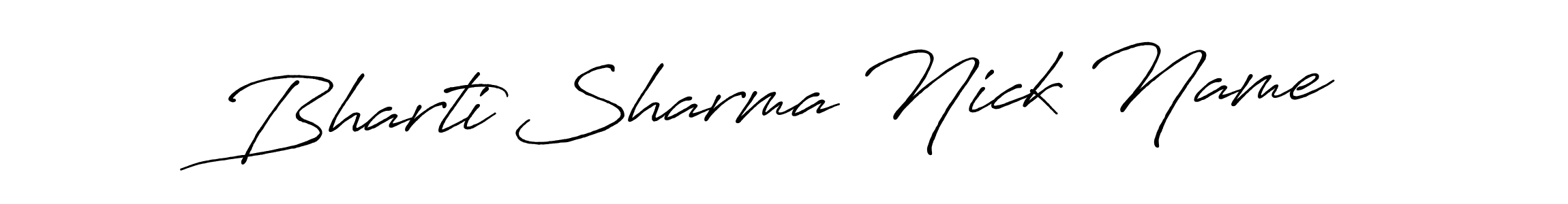 Once you've used our free online signature maker to create your best signature Antro_Vectra_Bolder style, it's time to enjoy all of the benefits that Bharti Sharma Nick Name name signing documents. Bharti Sharma Nick Name signature style 7 images and pictures png