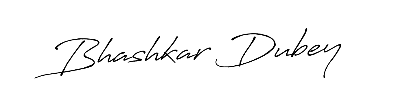 Create a beautiful signature design for name Bhashkar Dubey. With this signature (Antro_Vectra_Bolder) fonts, you can make a handwritten signature for free. Bhashkar Dubey signature style 7 images and pictures png