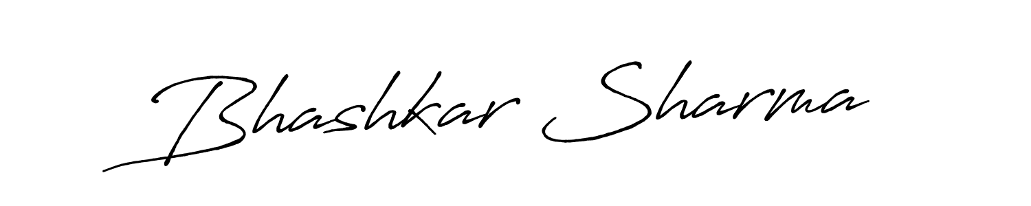 Antro_Vectra_Bolder is a professional signature style that is perfect for those who want to add a touch of class to their signature. It is also a great choice for those who want to make their signature more unique. Get Bhashkar Sharma name to fancy signature for free. Bhashkar Sharma signature style 7 images and pictures png