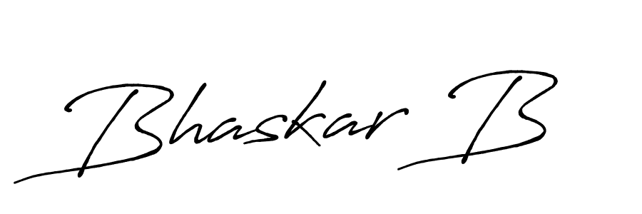 Make a beautiful signature design for name Bhaskar B. With this signature (Antro_Vectra_Bolder) style, you can create a handwritten signature for free. Bhaskar B signature style 7 images and pictures png