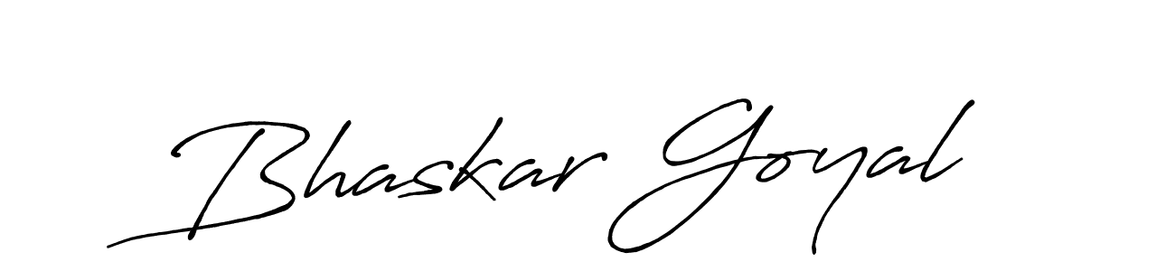 Make a beautiful signature design for name Bhaskar Goyal. With this signature (Antro_Vectra_Bolder) style, you can create a handwritten signature for free. Bhaskar Goyal signature style 7 images and pictures png