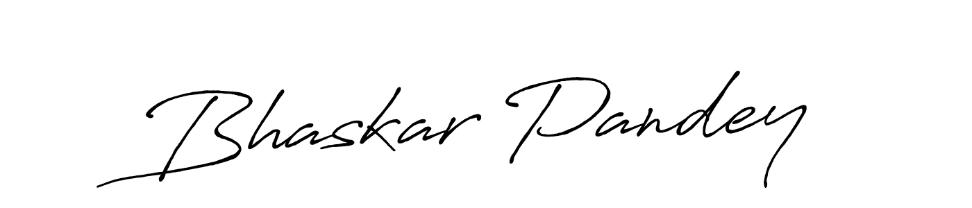 Make a beautiful signature design for name Bhaskar Pandey. With this signature (Antro_Vectra_Bolder) style, you can create a handwritten signature for free. Bhaskar Pandey signature style 7 images and pictures png
