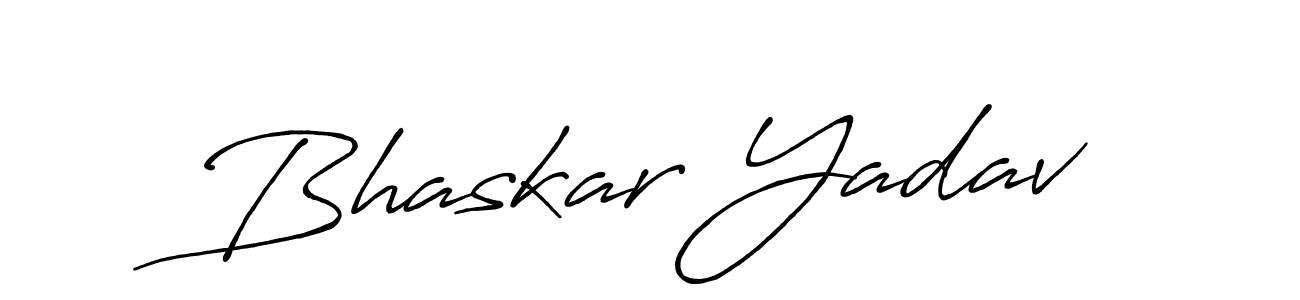 Also we have Bhaskar Yadav name is the best signature style. Create professional handwritten signature collection using Antro_Vectra_Bolder autograph style. Bhaskar Yadav signature style 7 images and pictures png