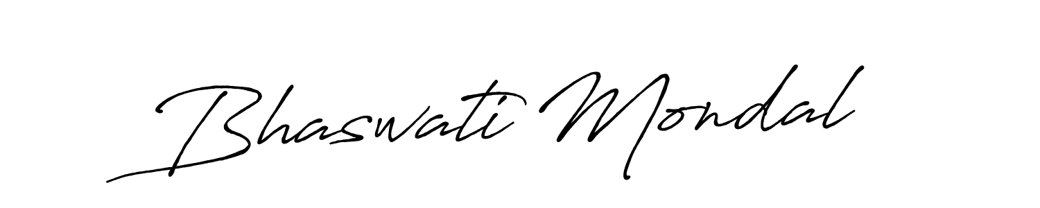 Make a beautiful signature design for name Bhaswati Mondal. With this signature (Antro_Vectra_Bolder) style, you can create a handwritten signature for free. Bhaswati Mondal signature style 7 images and pictures png