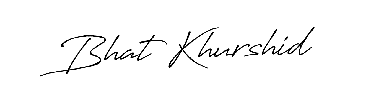 This is the best signature style for the Bhat Khurshid name. Also you like these signature font (Antro_Vectra_Bolder). Mix name signature. Bhat Khurshid signature style 7 images and pictures png