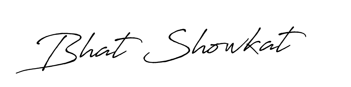 Bhat Showkat stylish signature style. Best Handwritten Sign (Antro_Vectra_Bolder) for my name. Handwritten Signature Collection Ideas for my name Bhat Showkat. Bhat Showkat signature style 7 images and pictures png