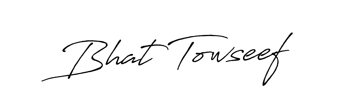 Also You can easily find your signature by using the search form. We will create Bhat Towseef name handwritten signature images for you free of cost using Antro_Vectra_Bolder sign style. Bhat Towseef signature style 7 images and pictures png