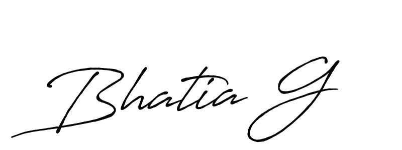 Bhatia G stylish signature style. Best Handwritten Sign (Antro_Vectra_Bolder) for my name. Handwritten Signature Collection Ideas for my name Bhatia G. Bhatia G signature style 7 images and pictures png