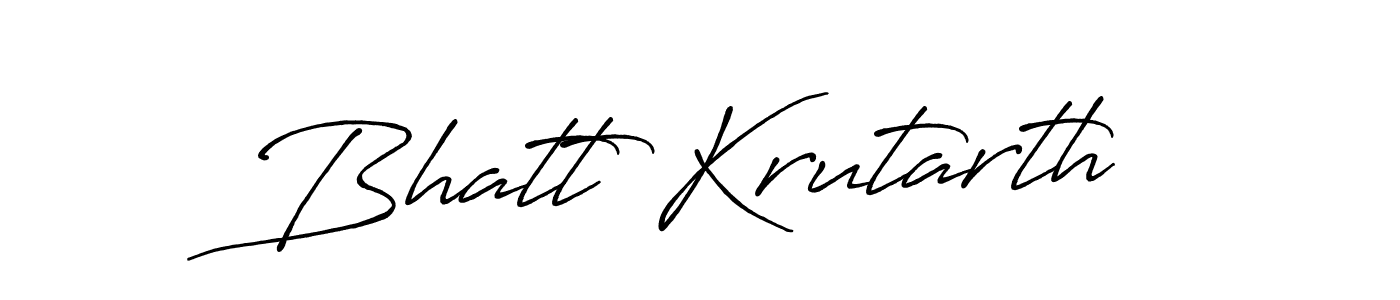 Make a beautiful signature design for name Bhatt Krutarth. Use this online signature maker to create a handwritten signature for free. Bhatt Krutarth signature style 7 images and pictures png