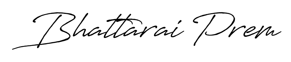 Looking for an artistic signature for Bhattarai Prem? The Antro_Vectra_Bolder calligraphy style gives a sophisticated flow suitable for business cards and emails. Bhattarai Prem signature style 7 images and pictures png