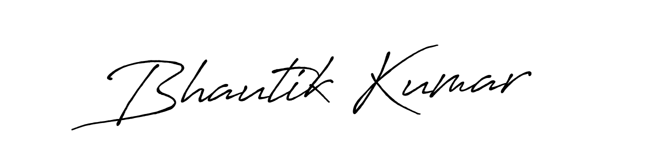 Make a beautiful signature design for name Bhautik Kumar. With this signature (Antro_Vectra_Bolder) style, you can create a handwritten signature for free. Bhautik Kumar signature style 7 images and pictures png