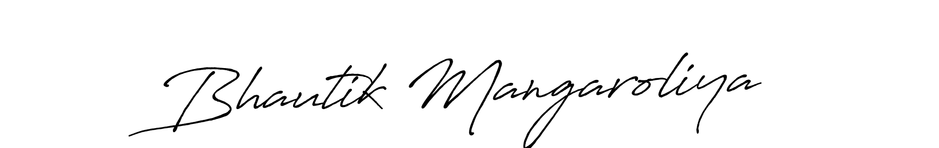 It looks lik you need a new signature style for name Bhautik Mangaroliya. Design unique handwritten (Antro_Vectra_Bolder) signature with our free signature maker in just a few clicks. Bhautik Mangaroliya signature style 7 images and pictures png