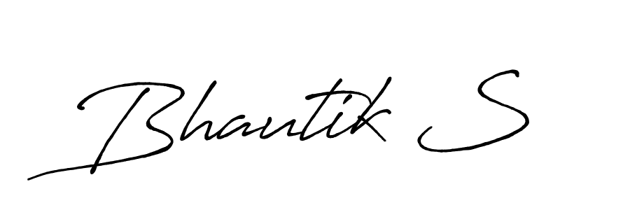 This is the best signature style for the Bhautik S name. Also you like these signature font (Antro_Vectra_Bolder). Mix name signature. Bhautik S signature style 7 images and pictures png
