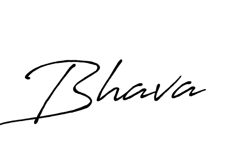 Use a signature maker to create a handwritten signature online. With this signature software, you can design (Antro_Vectra_Bolder) your own signature for name Bhava. Bhava signature style 7 images and pictures png