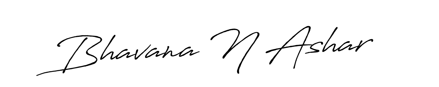 Bhavana N Ashar stylish signature style. Best Handwritten Sign (Antro_Vectra_Bolder) for my name. Handwritten Signature Collection Ideas for my name Bhavana N Ashar. Bhavana N Ashar signature style 7 images and pictures png